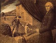 Grant Wood Fabrication oil painting